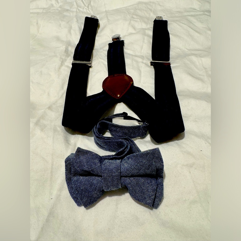 Children’s Place Kids Suspenders and Bow tie size 6-16